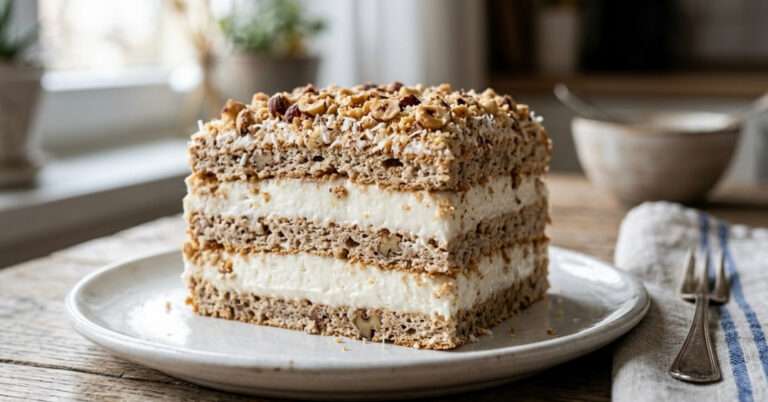 Vazdušasta Torta Kokoška – Recept za Tortu od Oraha i Kokosa