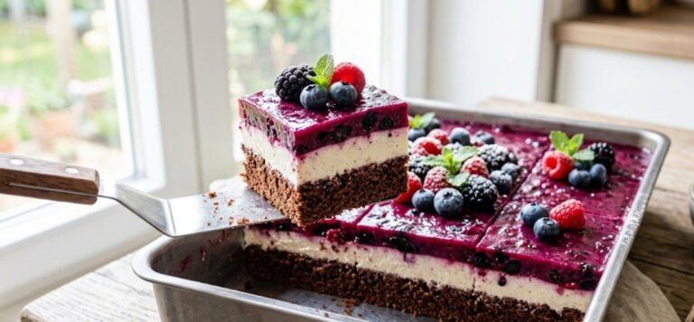 Kolač sa Šumskim Voćem i Vanila Kremom – Osvežavajući Desert