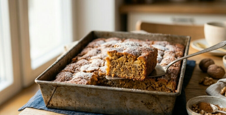 Kolač na Vodi sa Jabukama – Recept za Najmekši Posni Desert