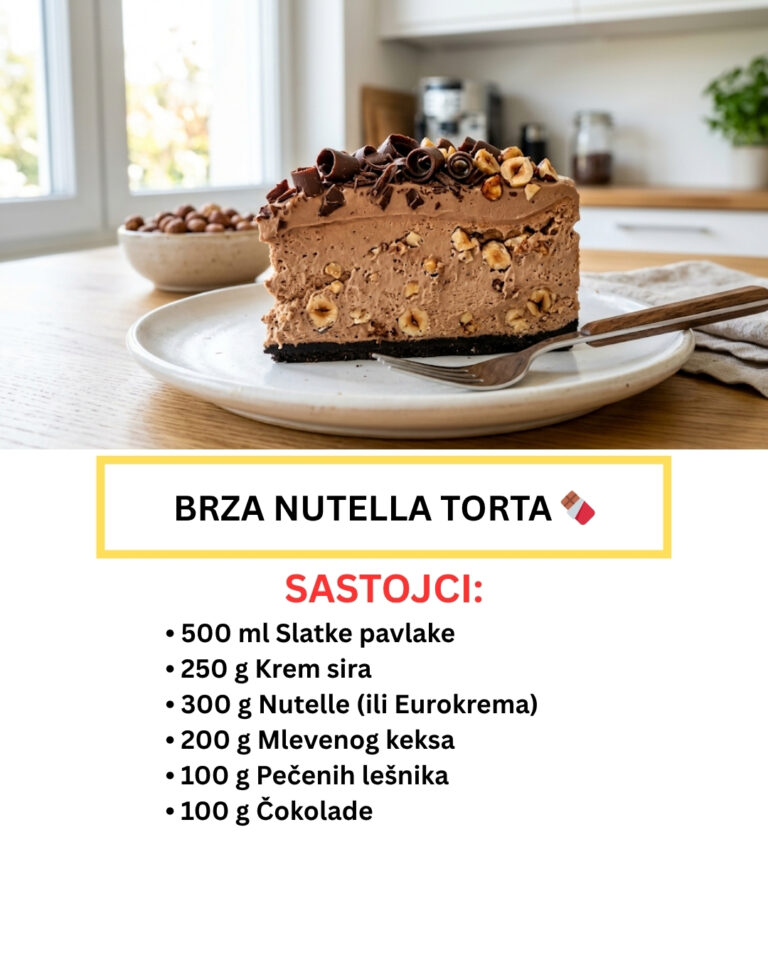 Brza Nutella Torta – Recept za Kremasti Desert Bez Pečenja