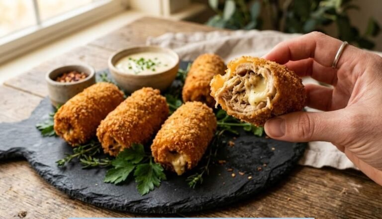 Hrskave Pileće Rolnice sa Sirom i Šunkom: Savršen Ručak za Celu Porodicu