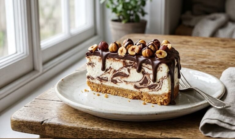 Kremasta No-Bake Torta sa Lešnikom i Čokoladom: Savršen Desert bez Pečenja