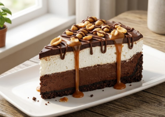 Kremasta Pita Sa Kikirikijem I Čokoladom – Snickers Torta Bez Pečenja