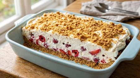 Kremasti Voćni Kolač Sa Keksom – Brzi Recept Bez Pečenja