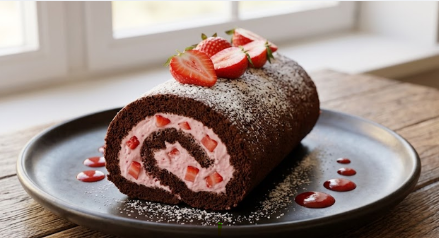Čokoladni Rolat Sa Jagodama – Najbolji Brzi Recept