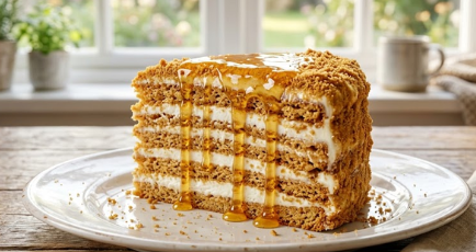 Sočna Medena Torta Sa Kremom – Najbolji Starinski Recept (Medovik)