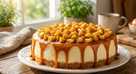 Čizkejk Sa Jabukama I Karamelom – Najbolji Recept Bez Pečenja