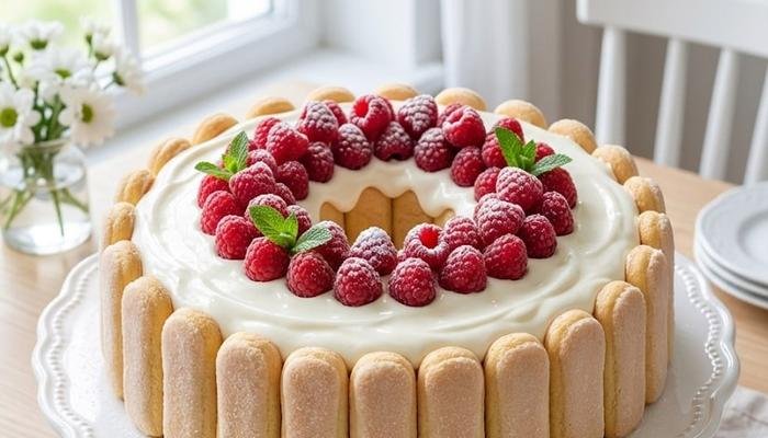 Brzi Beli Venac sa Malinama – Recept