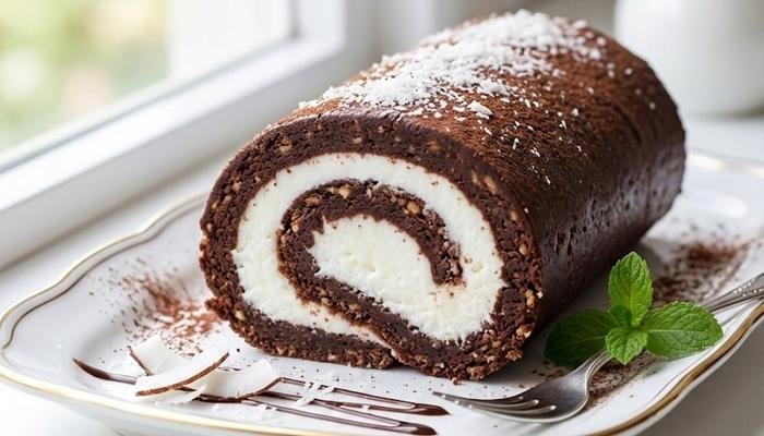 Ukusni Brzi Čoko-Kokos Rolat