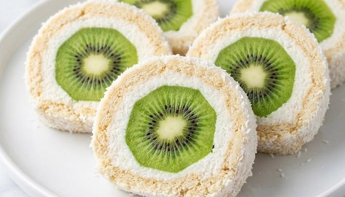 Kokos Rolat sa Kivijem – Osvežavajući Desert