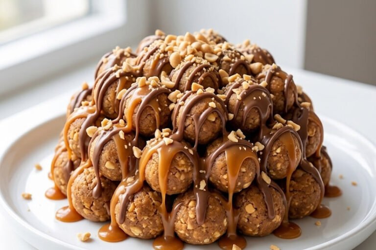 Brze Karamel Kugle – Recept Bez Pečenja sa Kikirikijem i Čokoladom