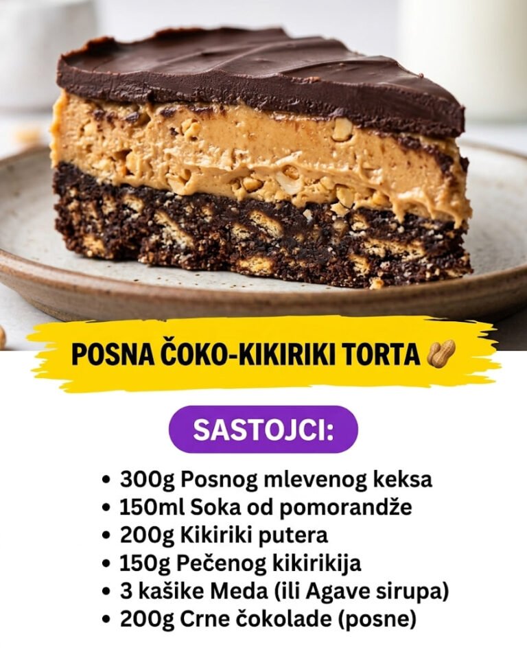 Posna Čoko-Kikiriki Torta – Brzi Recept Bez Pečenja