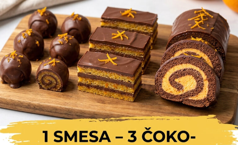 1 Smesa – 3 Čoko-Narandža Kolača: Najlepši Brzi Deserti