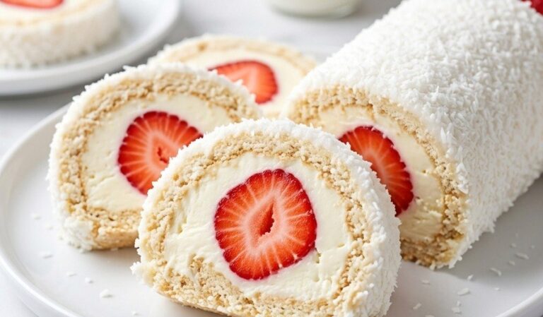 Najbolji Recept za Nepečeni Raffaello Rolat: Brzi Desert sa Jagodama