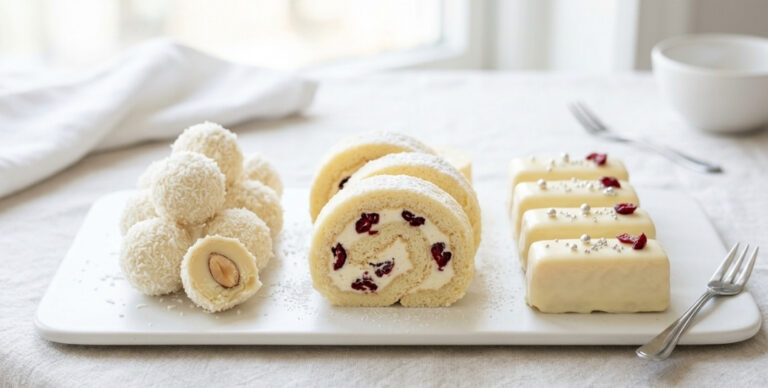 3 Bela Kolača od Jedne Smese: Elegantna Fantazija Bez Pečenja