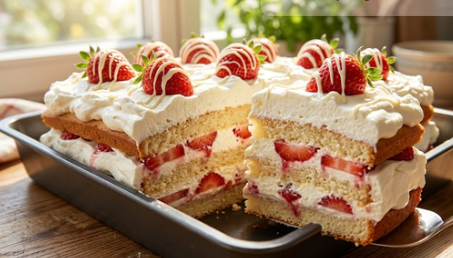 Kremasti Kolač Sa Jagodama – Brzi Recept Za Proleće