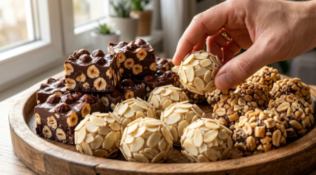 Svečani Sitni Kolači Sa Lešnicima I Bademima – Recept Bez Pečenja