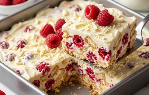 Bela Čoko-Malina Torta – Osvežavajući Brzi Desert Bez Pečenja