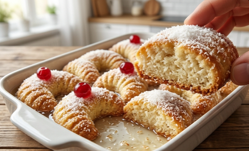 Domaće Kokos Kiflice Najbolji Recept za Zaliveni Desert