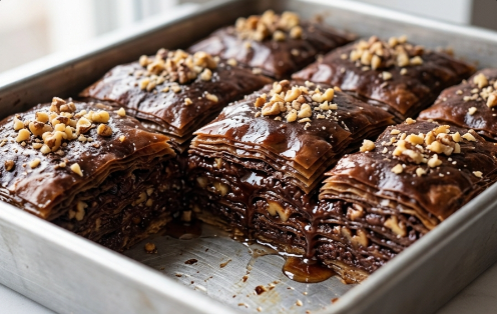 Čokoladna Baklava Najbolji Recept za Raskošni Zaliveni Desert