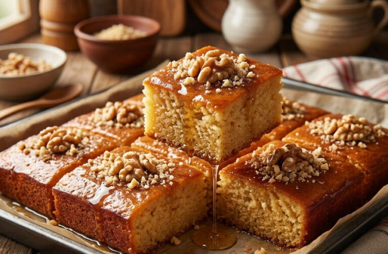 Sočne Medene Kocke: Najmekši Tradicionalni Kolač sa Orasima