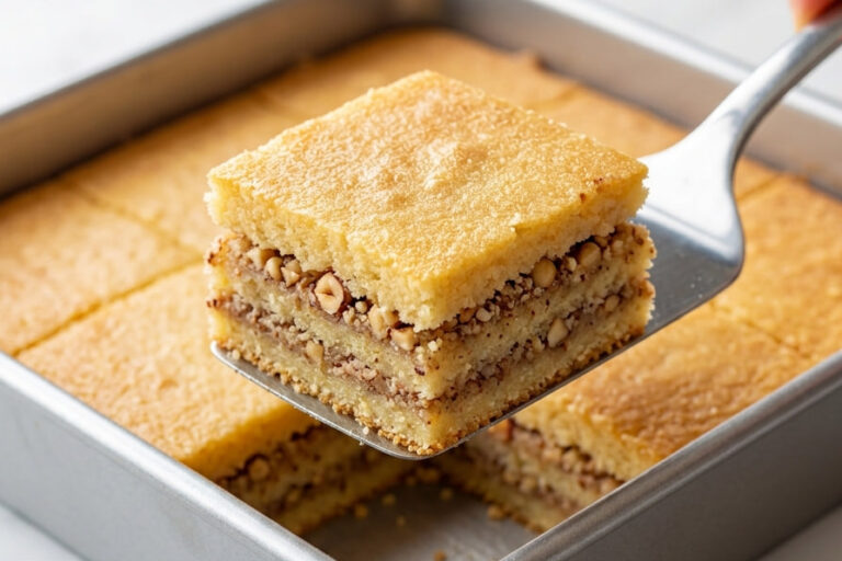 Lešnik Griz Kocke: Starinski Sočni Kolač sa Pečenim Lešnicima