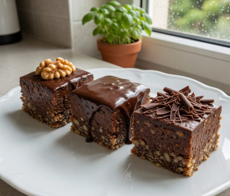 1 Smesa – 3 Čoko-Orah Kocke: Brzi Sitni Kolači Bez Pečenja