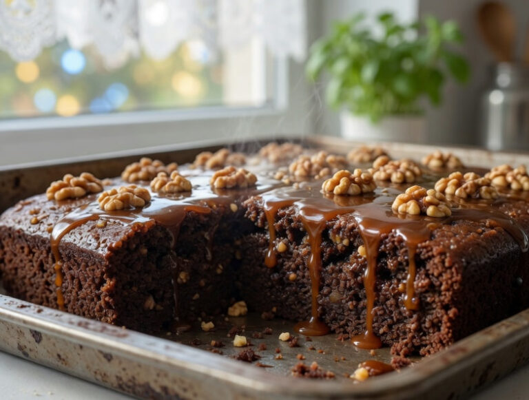 Mokri Kolač sa Orasima: Sočan Domaći Desert na Šolje
