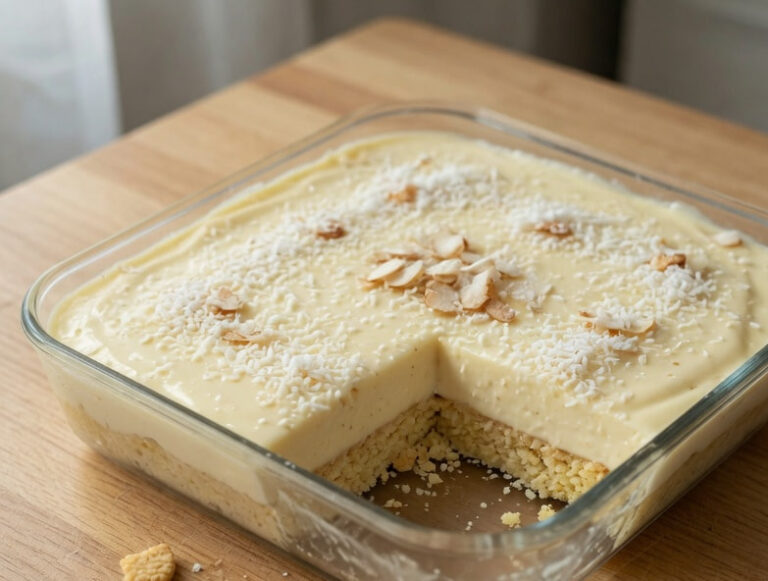 Kokos Puding Kocke: Brzi Nepečeni Desert u Posudi