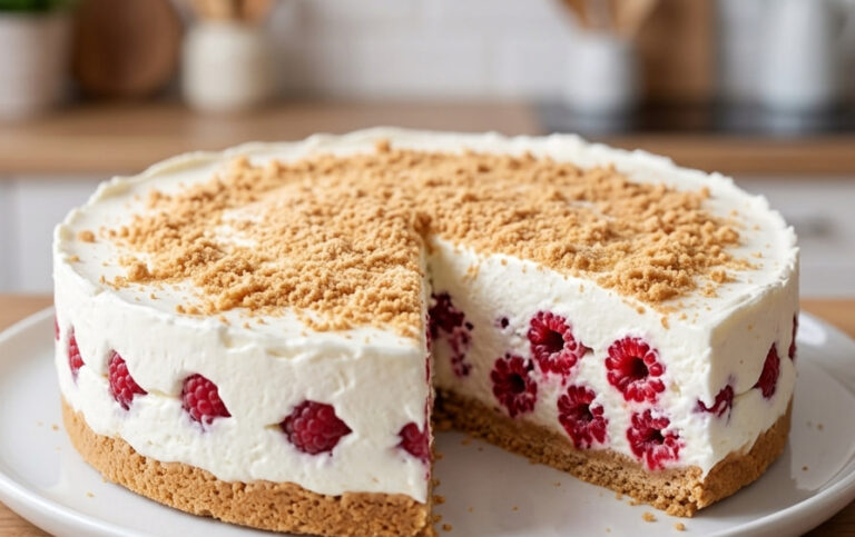 Plazma Torta sa Malinama: Osvežavajući Nepečeni Desert