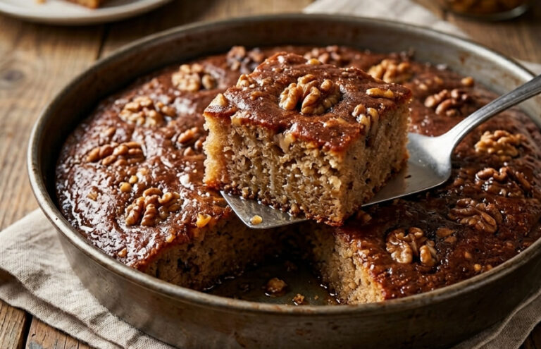 Prava Sočna Kocka Sa Orasima – Brzi Zaliveni Kolač