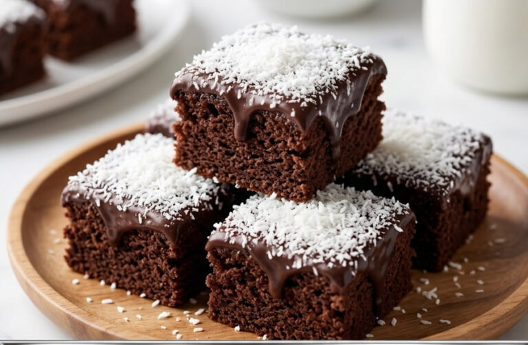 Sočne Čokoladne Kokos Kocke – Brzi Domaći Kolač