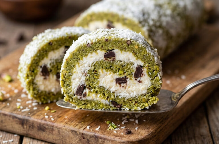 Pistaći i Kokos Kraljevska Rolna – Raskošan Desert Bez Pečenja