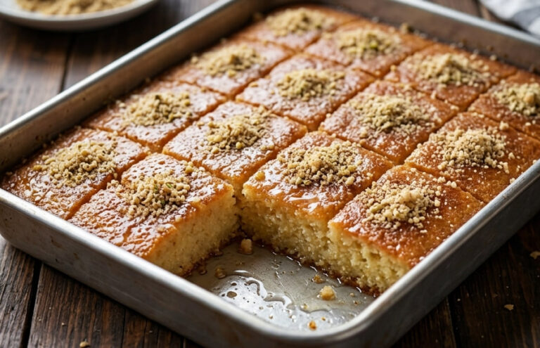 Sočni Grčki Kolač od Griza: Osvežavajući zaliveni desert sa limunom