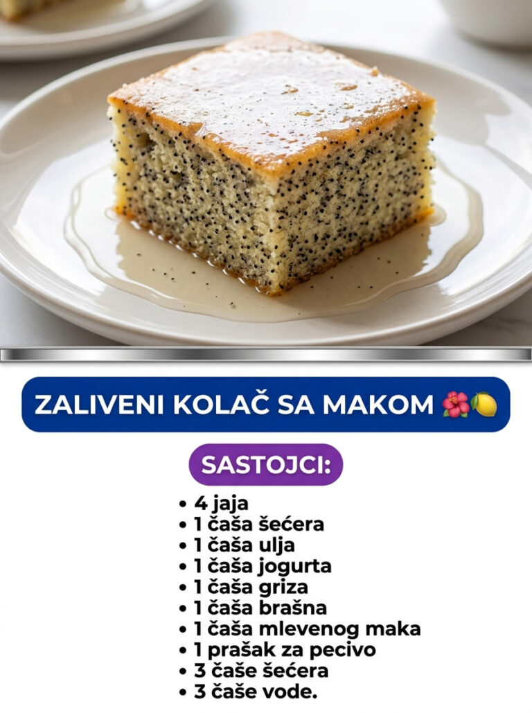 Savršeni Zaliveni Kolač Sa Makom – Sočni Starinski Desert