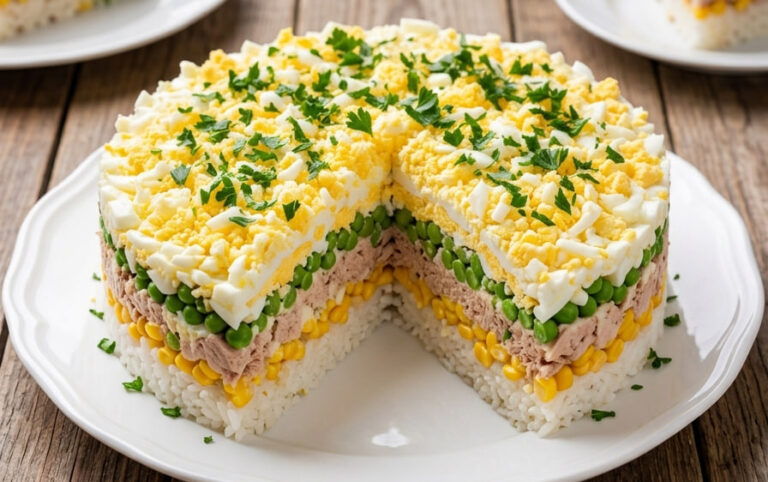 Slojevita Tuna Salata: Dekorativno i zdravo predjelo u bojama