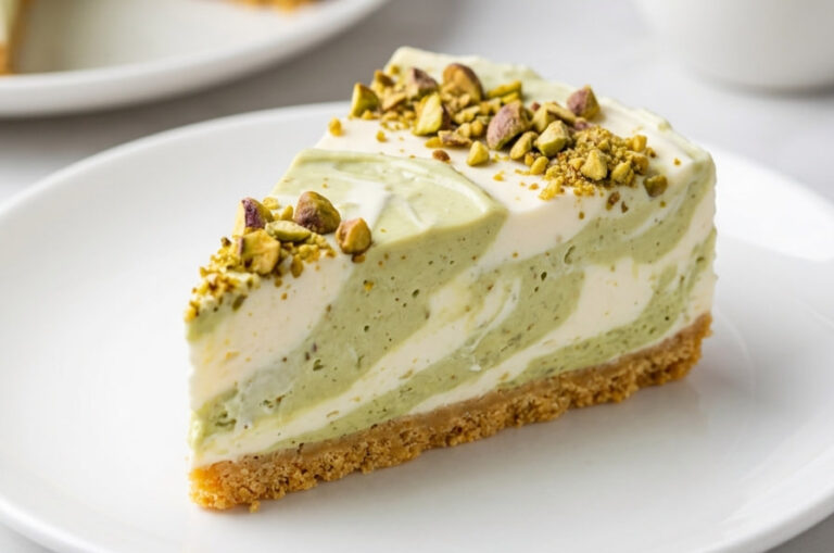 Pistaći Čizkejk: Raskošni mramorni desert bez pečenja