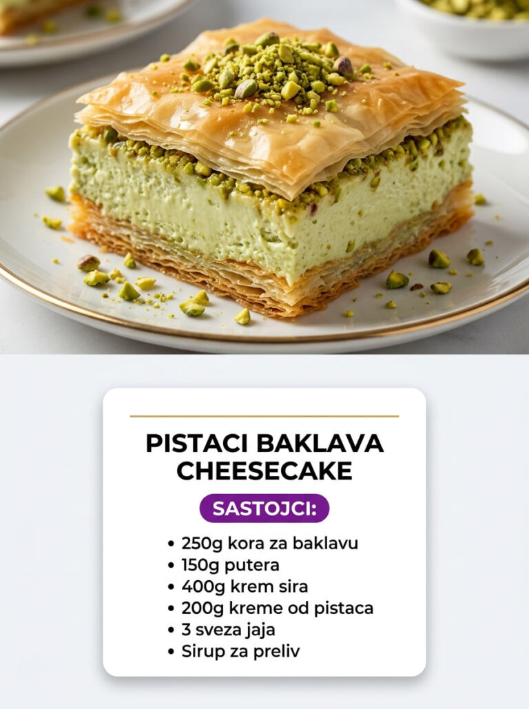 Najbolji Recept za Pistaći Baklava Čizkejk: Savršena Fuzija Ukusa