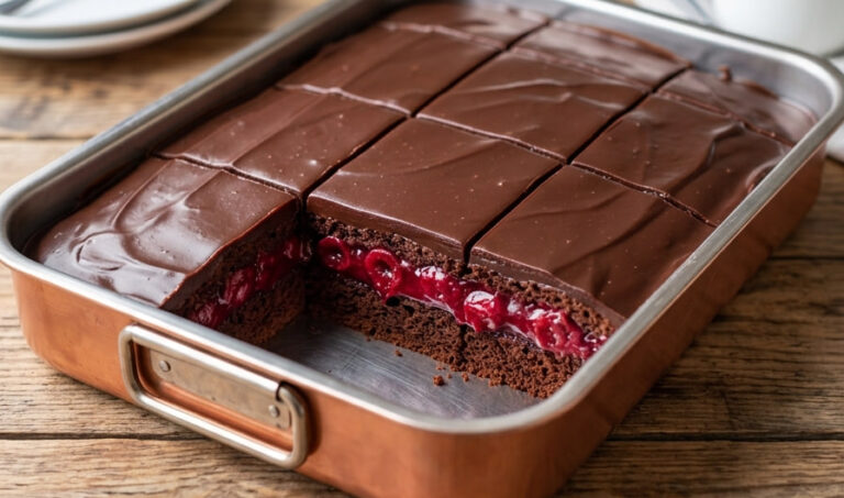 Čoko Višnja Kolač Iz Pleha – Brzi Čokoladni Desert Sa Voćem