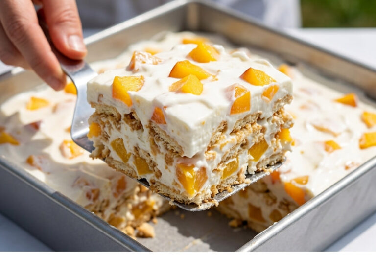 Brza Torta sa Breskvama: Najkremastiji voćni desert bez pečenja
