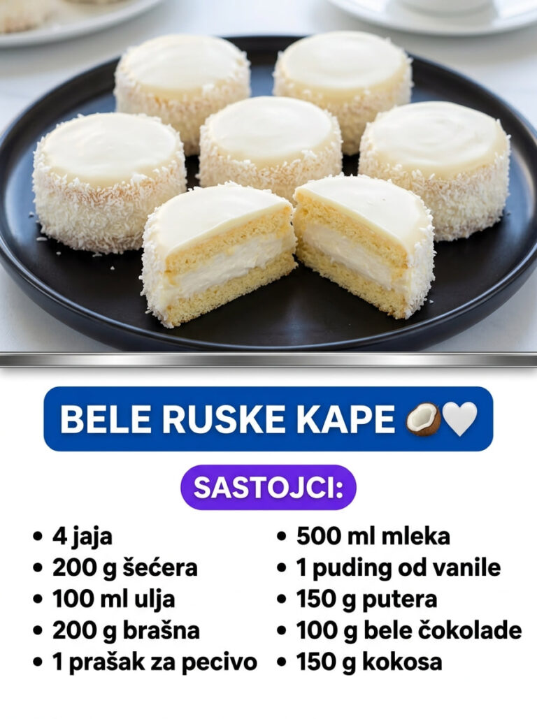 Bele Ruske Kape – Snežni Kokos Desert Koji Se Topi U Ustima