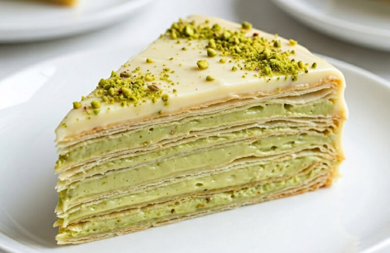 Pistaći Rozen Torta: Luksuzna slojevita poslastica raskošnog ukusa