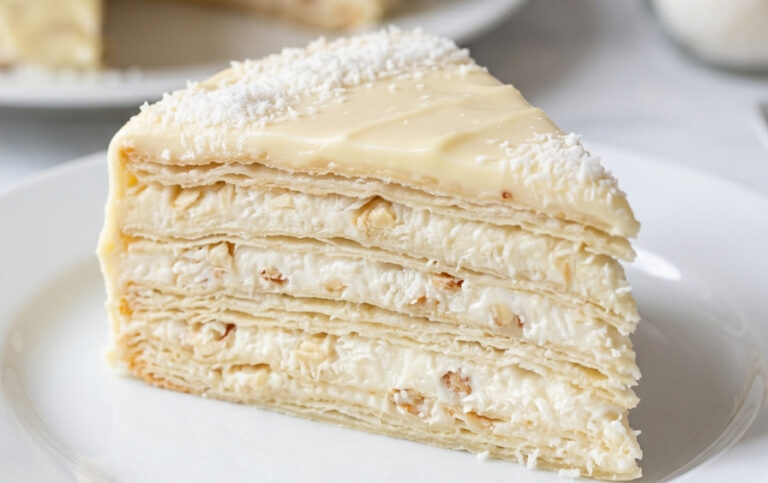 Rafaelo Rozen Torta: Snežno beli desert sa kokosom i bademima