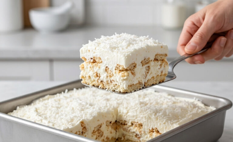 Brza Kokos Torta – Najkremastiji Beli Desert Bez Pečenja
