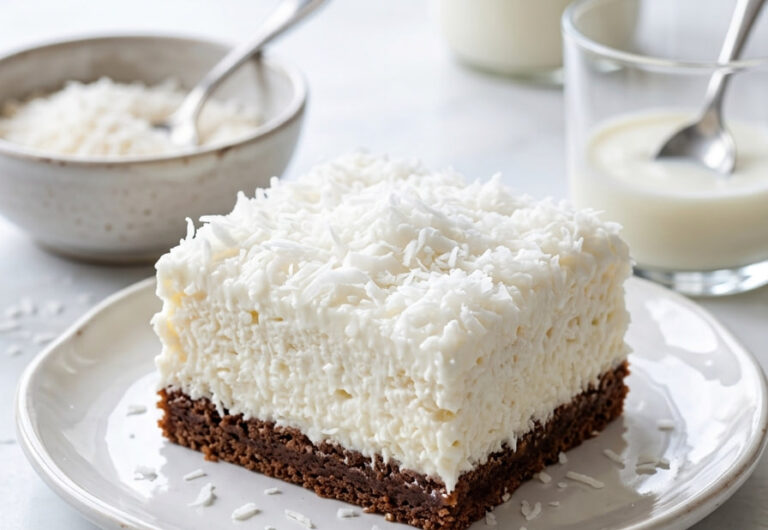 No-Bake Kolač Sa Kokosom I Plazmom – Brzi Kremasti Desert Bez Pečenja