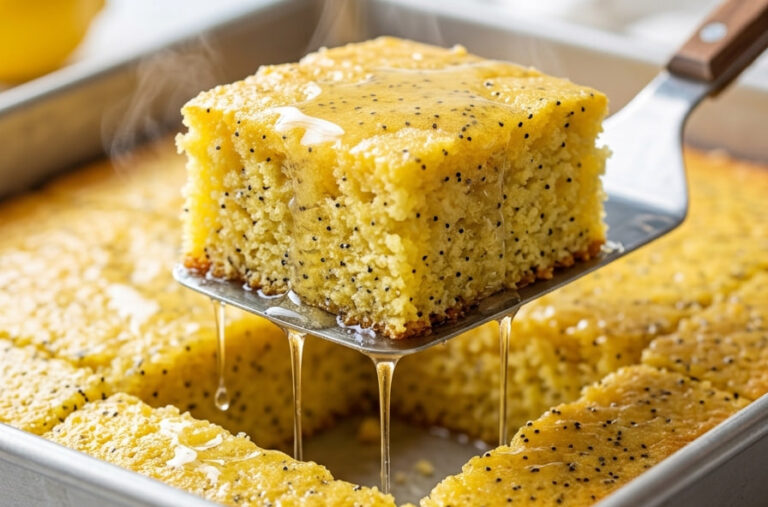Sočni Kolač sa Limunom i Makom: Osvežavajući zaliveni desert na šolje