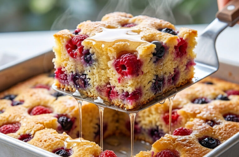 Sočni Kolač sa Šumskim Voćem i Grizom: Zaliveni voćni desert na šolje