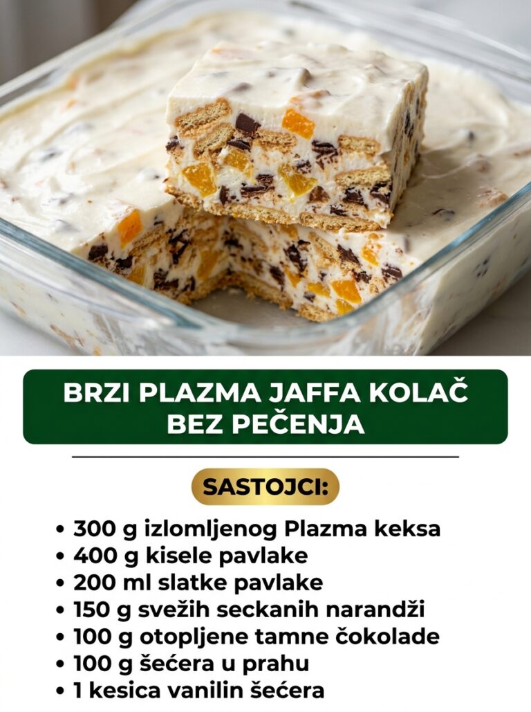 Brzi Plazma Jaffa Kolač bez Pečenja: Kremaste Kocke sa Narandžom