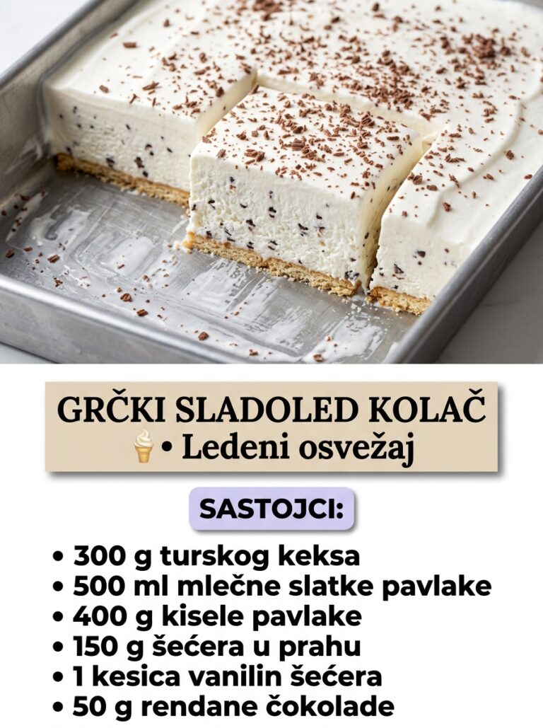 Grčki Sladoled Kolač: Brzi ledeni osvežaj bez pečenja za vruće dane
