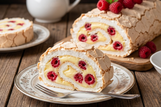 Najbolji Recept za Rolat sa Malinama: Vazdušasti Beze Desert